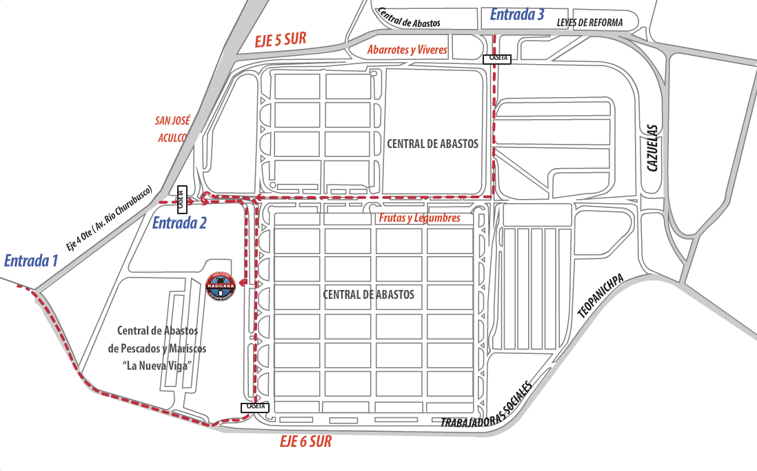 Ubicación RADCASA Ciudad de México