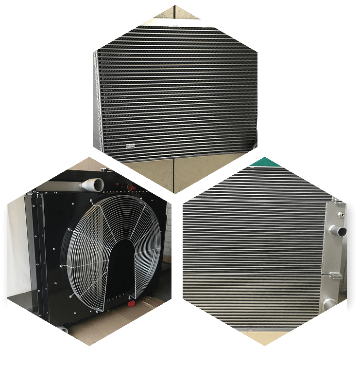 Radiador industrial y ventilador de refrigeración metálico