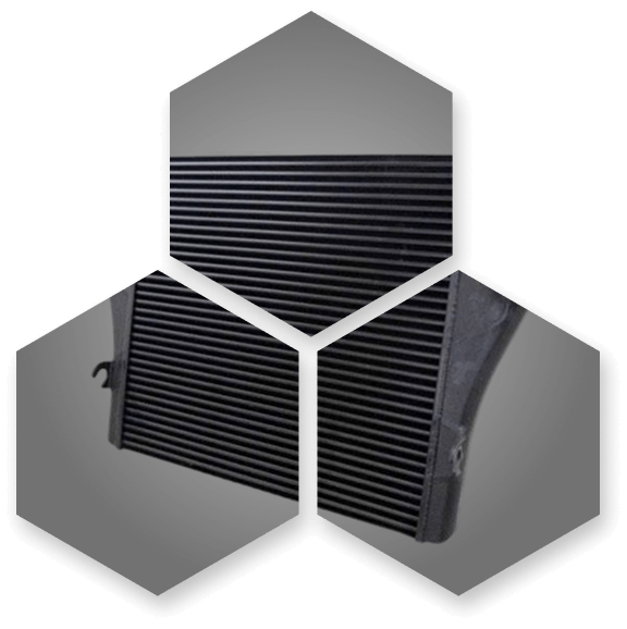 Filtro de aire rectangular con pliegues negros